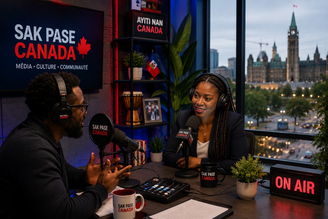 Studio de podcast S ak pase Canada